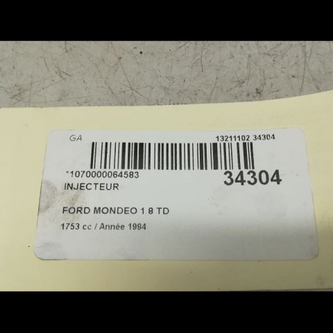 Injecteur occasion FORD MONDEO I Phase 1 01-1993->09-1996 1.8 TD 4