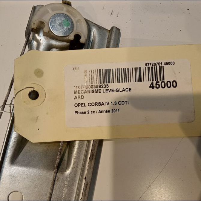 Mecanisme leve-glace arrière droit occasion OPEL CORSA IV Phase 2 01-2011->03-2015 1.3 CDTI 75ch 13188504 3