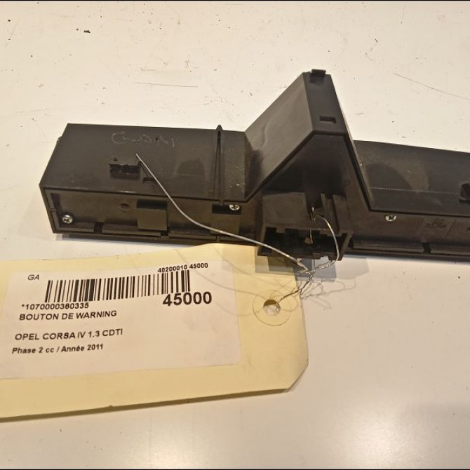 Bouton de warning occasion OPEL CORSA IV Phase 2 01-2011->03-2015 1.3 CDTI 75ch 2