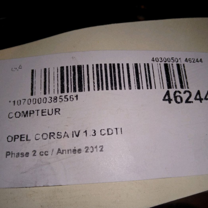 Compteur occasion OPEL CORSA IV Phase 2 01-2011->03-2015 1.3 CDTI 95ch 13369224 6