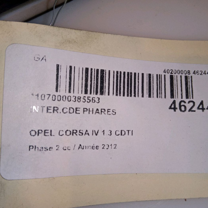 Interrupteur commande de phares occasion OPEL CORSA IV Phase 2 01-2011->03-2015 1.3 CDTI 95ch 13191079 5