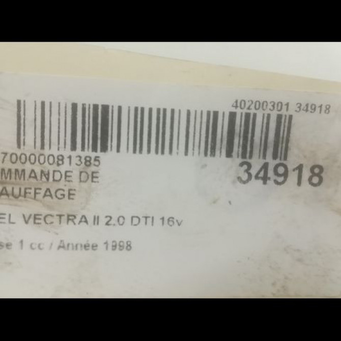 Commande de chauffage occasion OPEL VECTRA II Phase 1 11-1995->02-1999 2.0 DTI 16v 3