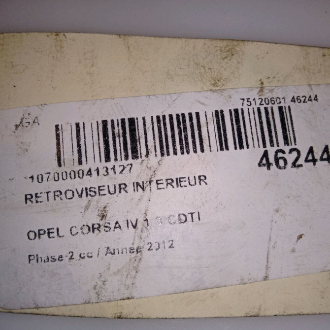 Retroviseur interieur occasion OPEL CORSA IV Phase 2 01-2011->03-2015 1.3 CDTI 95ch 93190418 6