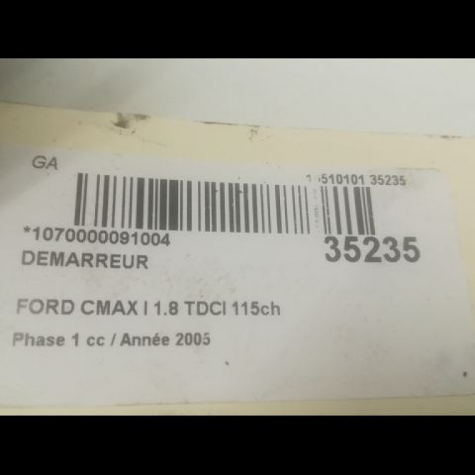 Démarreur occasion FORD CMAX I Phase 1 09-2003->03-2007 1.8 TDCI 115ch 1477482 3