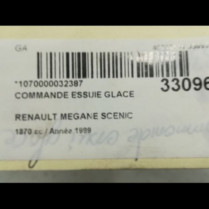 Commande essuie glace occasion RENAULT MEGANE I Phase 2 03-1999->06-2003 1.4i 16v 7701047262 5