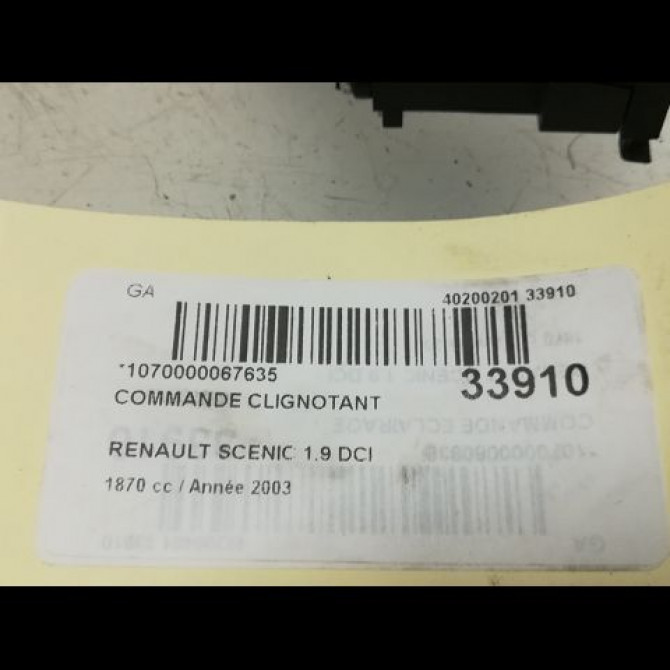 Commande clignotant occasion RENAULT SCENIC I Phase 2 08-1999->06-2003 7701047261 6