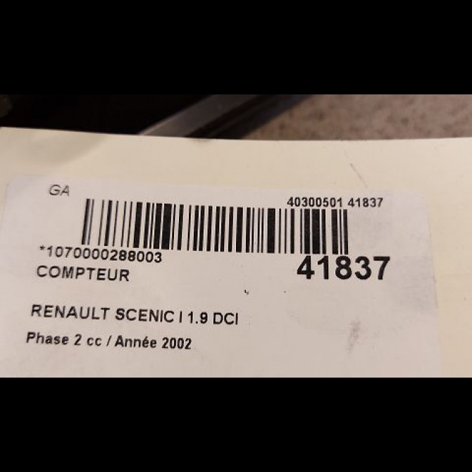 Compteur occasion RENAULT SCENIC I Phase 2 08-1999->06-2003 1.9 DCI 100ch 7711368925 3