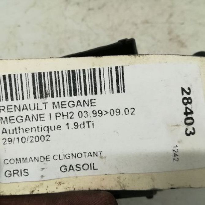 Commande clignotant occasion RENAULT MEGANE I Phase 2 03-1999->06-2003 1.9 DTI 7701047261 4