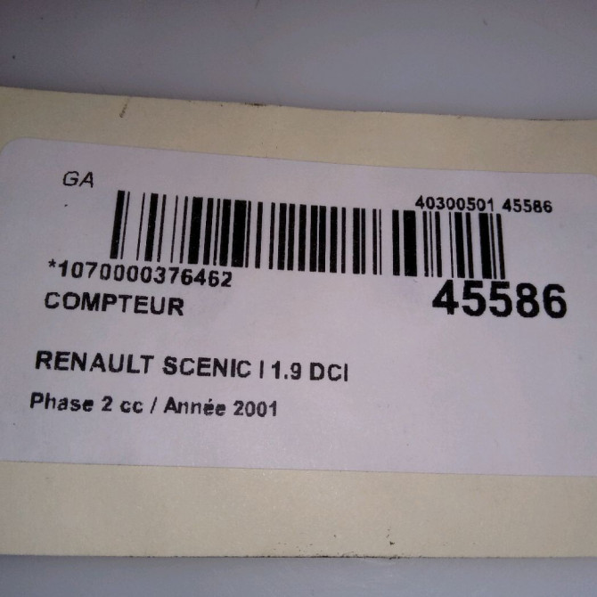 Compteur occasion RENAULT SCENIC I Phase 2 08-1999->06-2003 1.9 DCI 100ch 7711368925 4