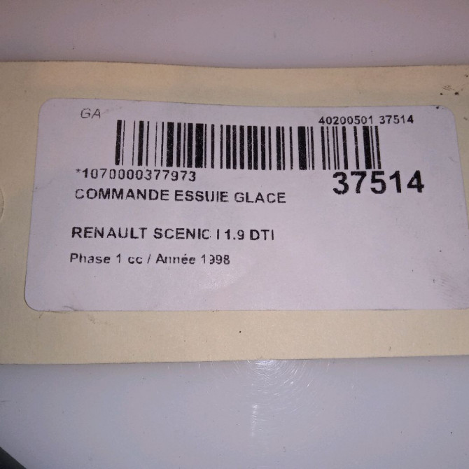 Commande essuie glace occasion RENAULT SCENIC I Phase 1 09-1996->08-1999 1.9 DTI 100ch 7701047262 4