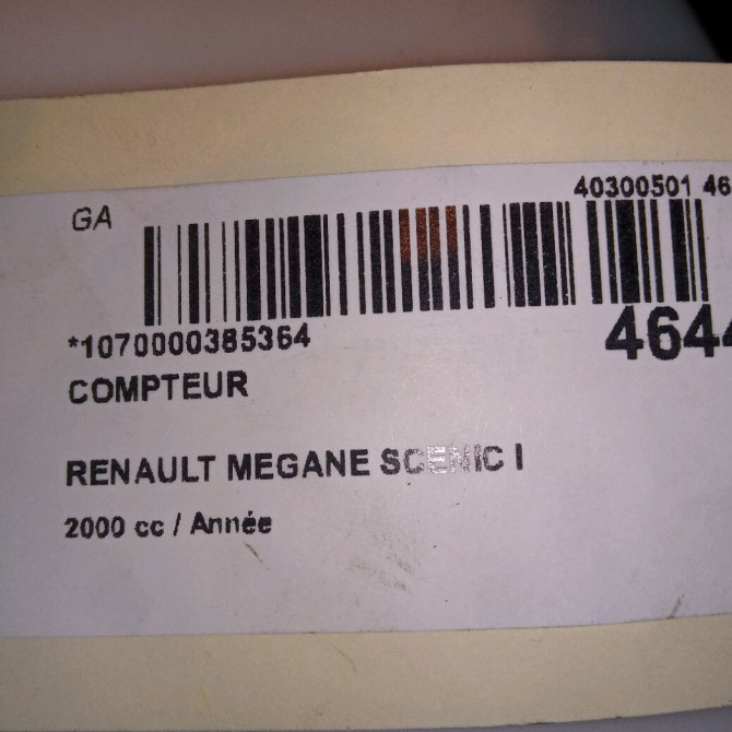 Compteur occasion RENAULT MEGANE SCENIC I Phase 2 08-1999->06-2003 7711368925 5