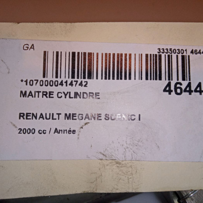 Maitre cylindre occasion RENAULT MEGANE SCENIC I Phase 2 08-1999->06-2003 7701206922 5