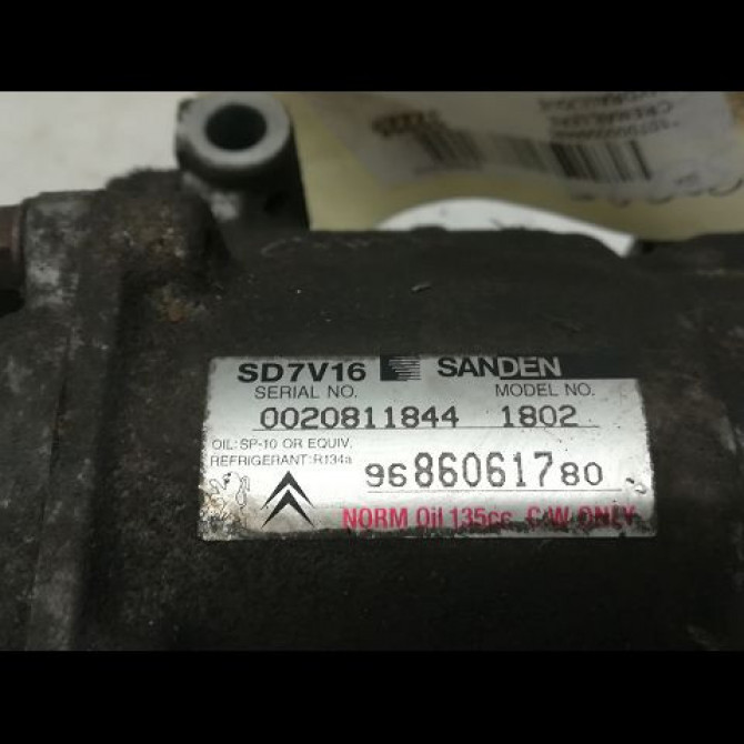 Compresseur air conditionne occasion CITROEN XSARA PICASSO Phase 1 12-1999->02-2004 1.6 HDi 92ch 6453YJ 5