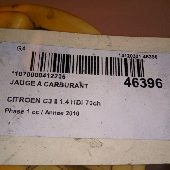 Jauge a carburant occasion CITROEN C3 II Phase 1 11-2009->02-2013 1.4 HDi 70ch 1608520280 5