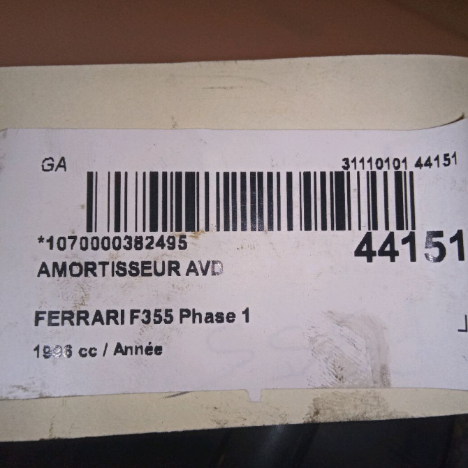 Amortisseur avant droit occasion FERRARI 146 Phase 1 04-1995->04-1999 3.5i V8 380ch 5