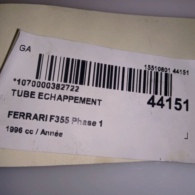 Tube echappement occasion FERRARI 146 Phase 1 04-1995->04-1999 3.5i V8 380ch 8