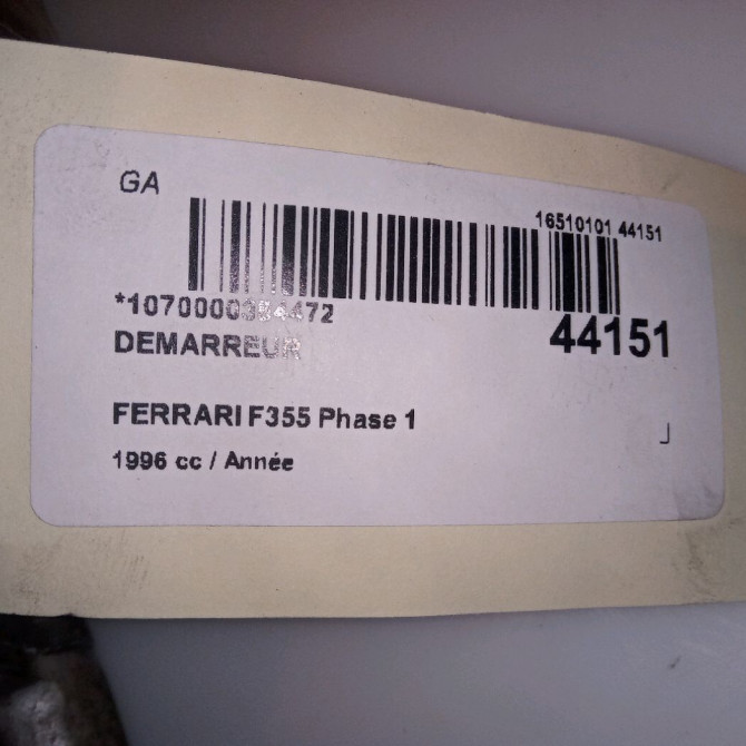 Démarreur occasion FERRARI 146 Phase 1 04-1995->04-1999 3.5i V8 380ch 6