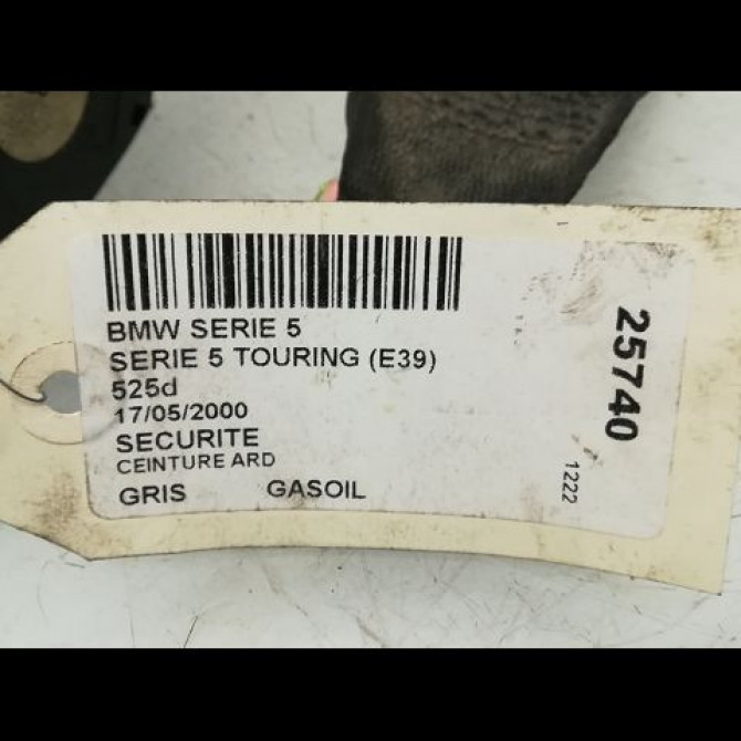 Ceinture arrière droite occasion B.M.W. SERIE 5 IV Phase 1 12-1995->07-2000 525 TDS 5