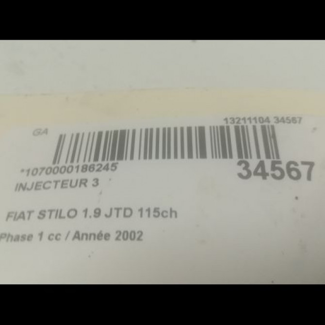 occasion FIAT STILO Phase 1 10-2001->09-2007 1.9 JTD 115ch 73501139 3