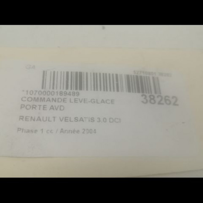 Commande lève-glace porte avant droite occasion RENAULT VELSATIS Phase 1 01-2002->04-2005 3.0 DCI V6 177ch 3
