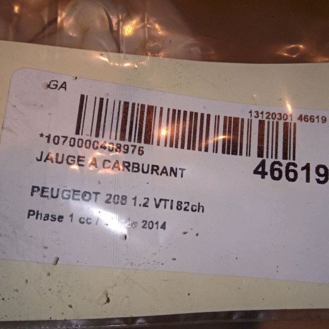Jauge a carburant occasion PEUGEOT 208 208 Phase 1 2012-03-01->2015-09-30 1.2 VTI 82ch 6