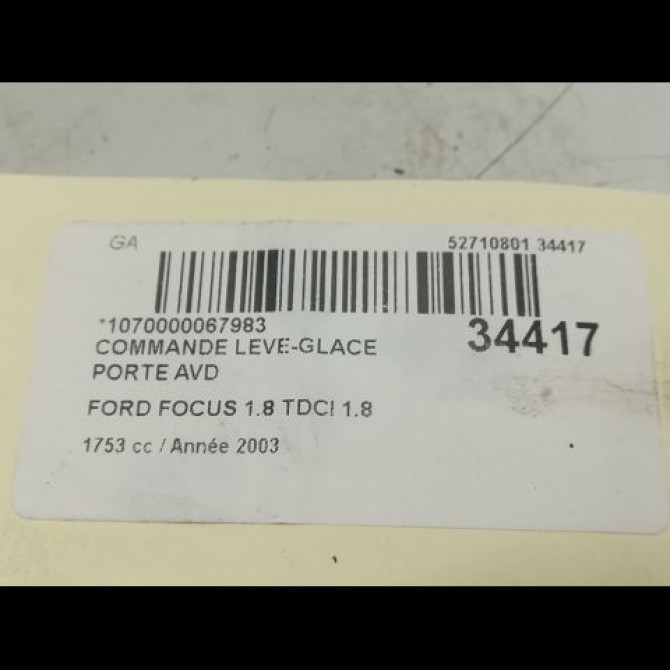 Commande lève-glace porte avant droite occasion FORD FOCUS I Phase 1 10-1998->09-2004 1.8 TDCI 100ch 4