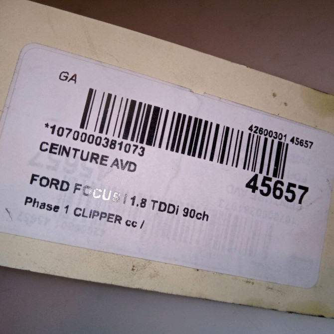 Ceinture avant droite occasion FORD FOCUS I Phase 1 CLIPPER 10-1998->12-2004 1.8 TDDi 90ch 1250806 4