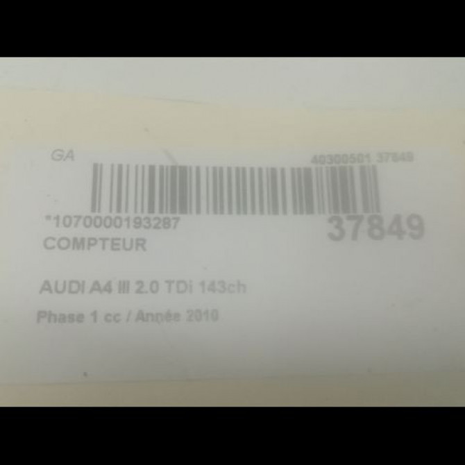 Compteur occasion AUDI A4 III Phase 1 01-2008->10-2011 2.0 TDi 143ch 8K0920981D 3