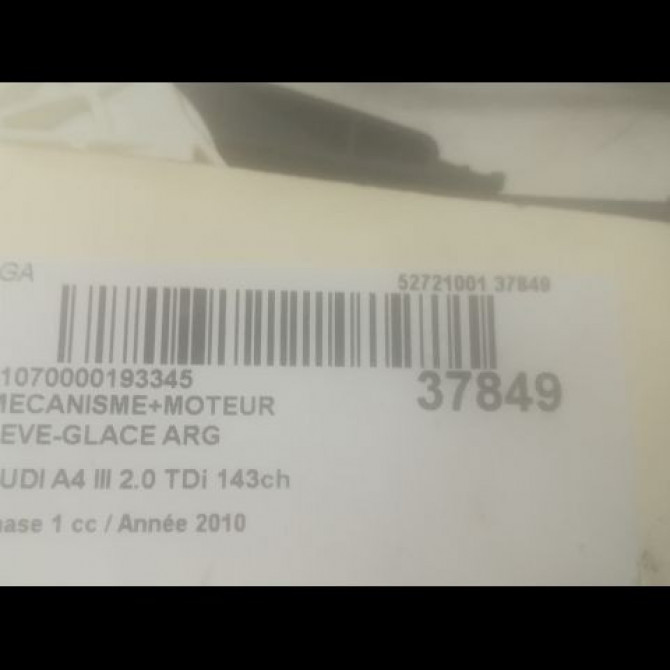 Mecanisme+moteur leve-glace arg occasion AUDI A4 III Phase 1 01-2008->10-2011 2.0 TDi 143ch 8K0839461C 3