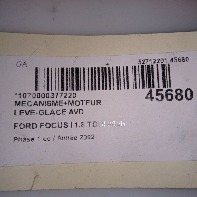Mecanisme + moteur lève-glace avant droit occasion FORD FOCUS I Phase 1 10-1998->09-2004 1.8 TDDI 90ch 1331612 5