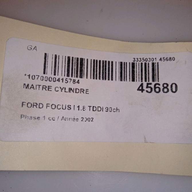 Maitre cylindre occasion FORD FOCUS I Phase 1 10-1998->09-2004 1.8 TDDI 90ch 1134816 6