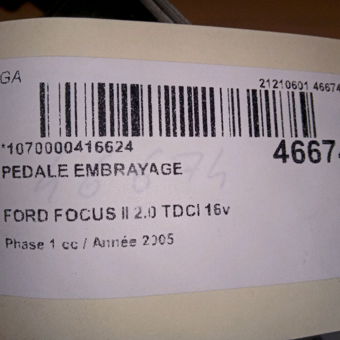Pedale embrayage occasion FORD FOCUS II Phase 1 09-2004->12-2007 2.0 TDCI 16v 135ch 1712303 5