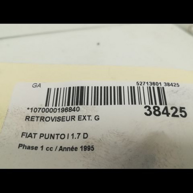 Retroviseur exterieur gauche occasion FIAT PUNTO I Phase 1 11-1993->10-1999 1.7 D 5895317 3