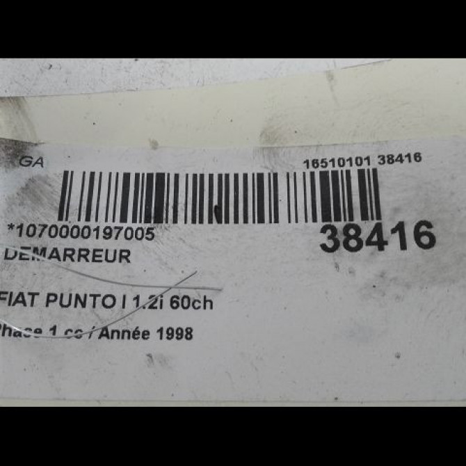 Alternateur occasion FIAT PUNTO I Phase 1 11-1993->10-1999 1.2i 60ch 46436507 4