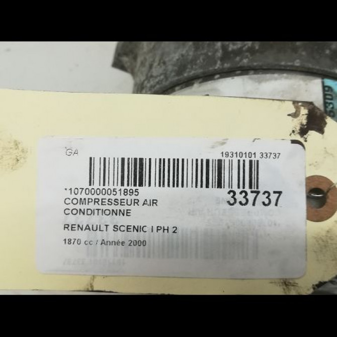 Compresseur air conditionne occasion RENAULT SCENIC I Phase 2 08-1999->06-2003 1.9dCi Pack Clim 926005849R 5