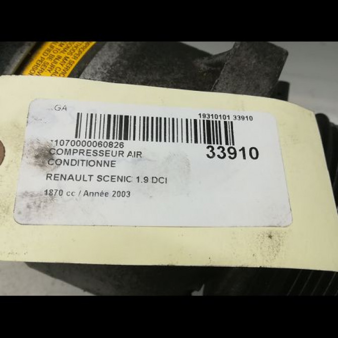 Compresseur air conditionne occasion RENAULT SCENIC I Phase 2 08-1999->06-2003 926005849R 7