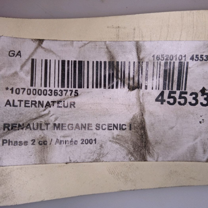 Alternateur occasion RENAULT MEGANE SCENIC I Phase 2 08-1999->06-2003 1.9 DCI 7711134894 6