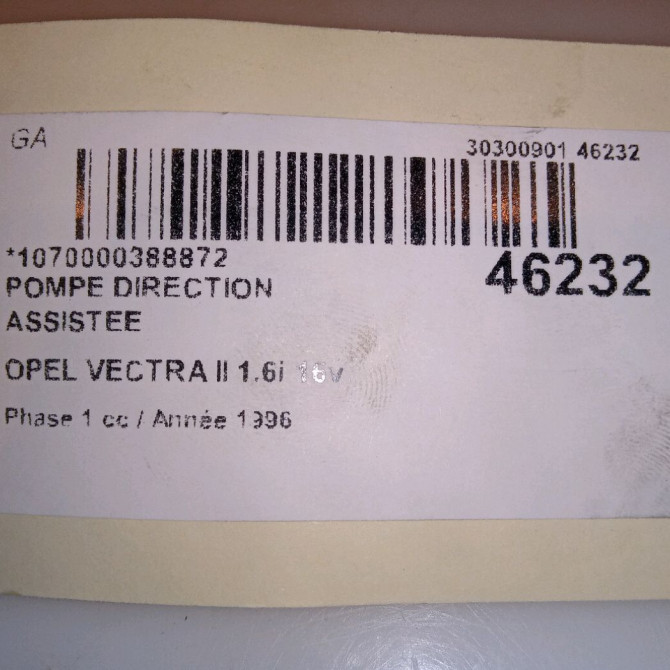Pompe direction assistee occasion OPEL VECTRA II Phase 1 11-1995->02-1999 1.6i 16v 90501831 5