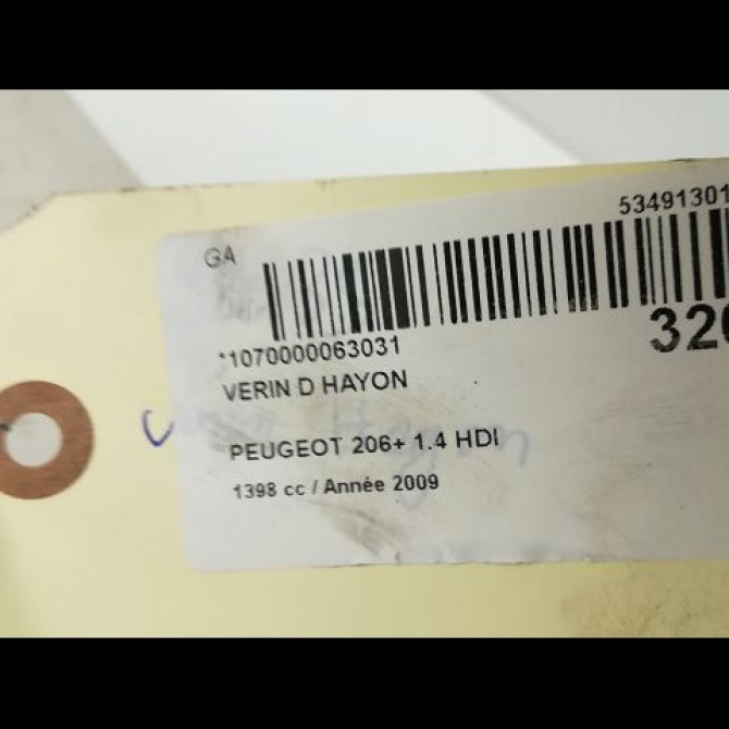 Verin droit hayon occasion PEUGEOT 206 + Phase 1 03-2009->05-2013 1.1i 8v 60ch 8731E6 3