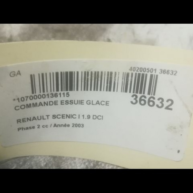 Commande essuie glace occasion RENAULT SCENIC I Phase 2 08-1999->06-2003 1.9 DCI 100ch 7701047256 3