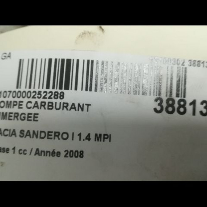 Pompe à carburant immergée occasion DACIA SANDERO I Phase 1 06-2008->10-2012 1.4 MPI 75ch 172024388R 4