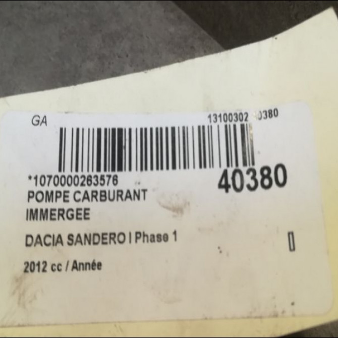 Pompe à carburant immergée occasion DACIA SANDERO I Phase 1 06-2008->10-2012 172024388R 3