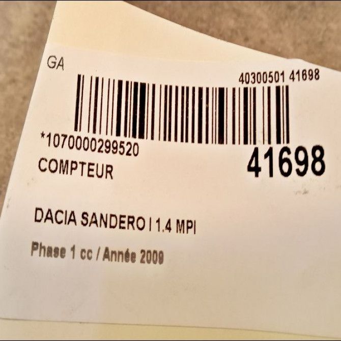 Compteur occasion DACIA SANDERO I Phase 1 06-2008->10-2012 1.4 MPI 75ch 248104802R 3