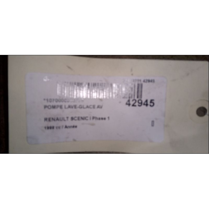 Pompe lave-glace avant occasion RENAULT SCENIC I Phase 1 09-1996->08-1999 7700430702 2