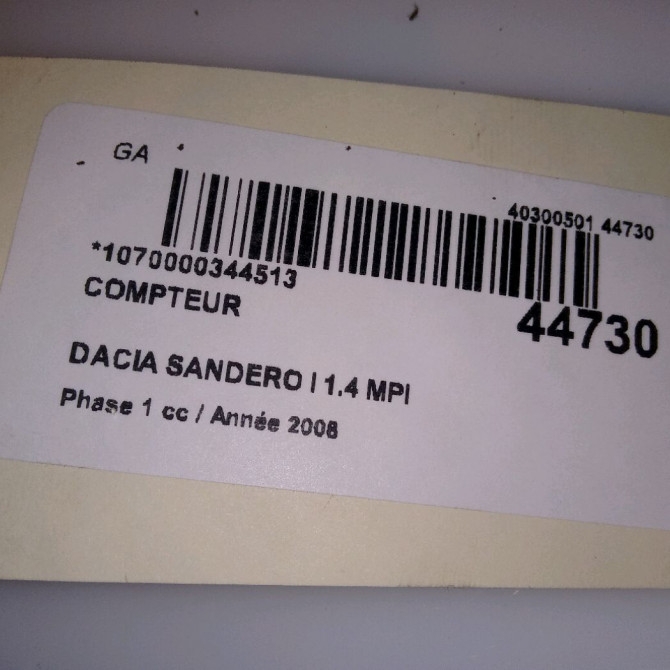 Compteur occasion DACIA SANDERO I Phase 1 06-2008->10-2012 1.4 MPI 75ch 248104802R 4