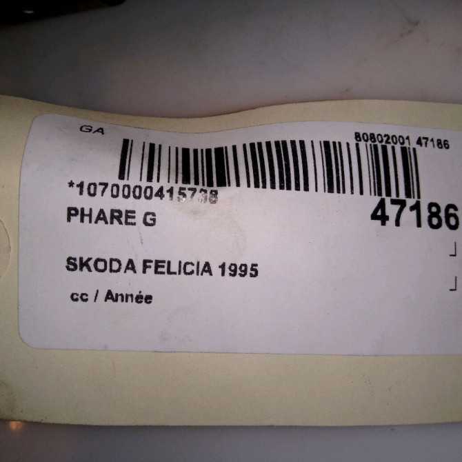 Phare gauche occasion SKODA FELICIA 4