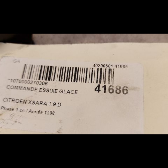 Commande essuie glace occasion CITROEN XSARA Phase 1 02-1998->09-2000 1.9 D 6239H5 3