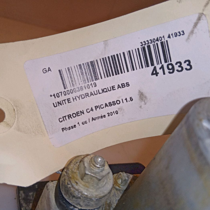 Unité hydraulique ABS occasion CITROEN C4 PICASSO I Phase 1 01-2007->10-2013 1.6 e-HDI 8v 110ch 4541QE 7