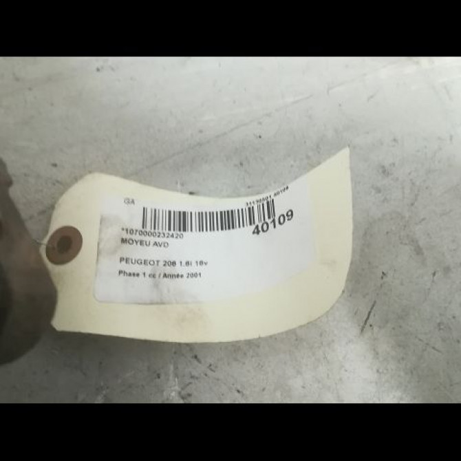 Moyeu avd occasion PEUGEOT 206 Phase 1 09-1998->03-2009 1.6i 16v 335016 3