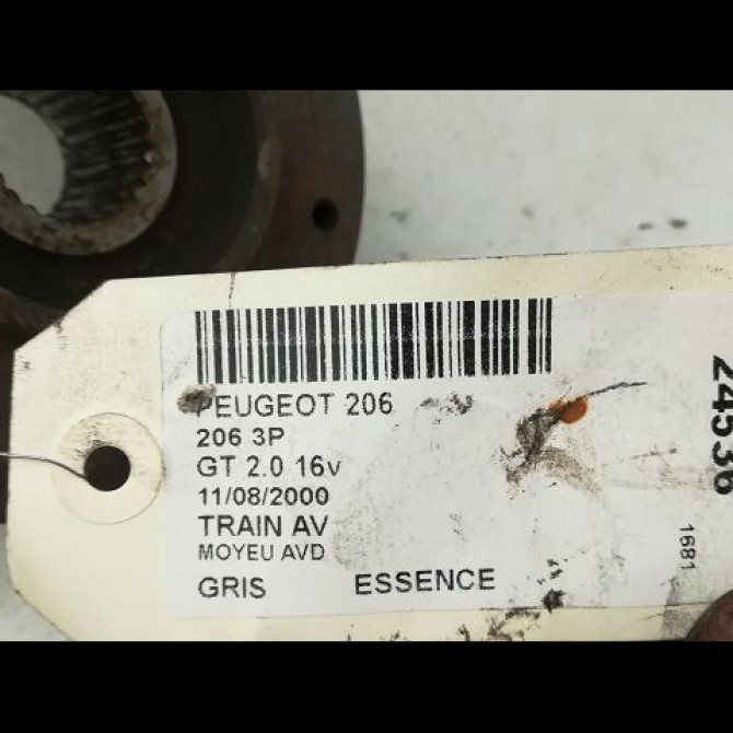 Moyeu avd occasion PEUGEOT 206 Phase 1 09-1998->03-2009 335016 4